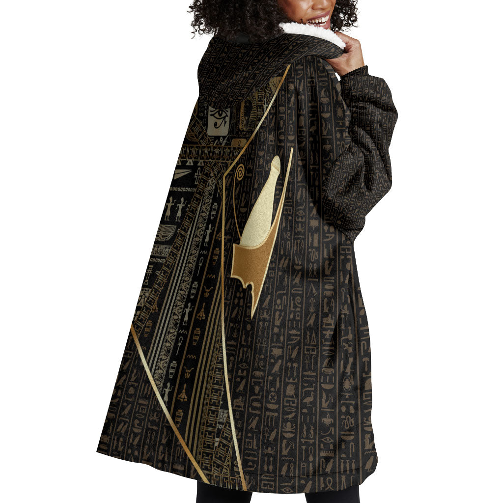 Egypt Pschent Crown Wearable Blanket Hoodie Ancient Mythology Unified Pharaoh