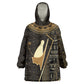 Egypt Pschent Crown Wearable Blanket Hoodie Ancient Mythology Unified Pharaoh