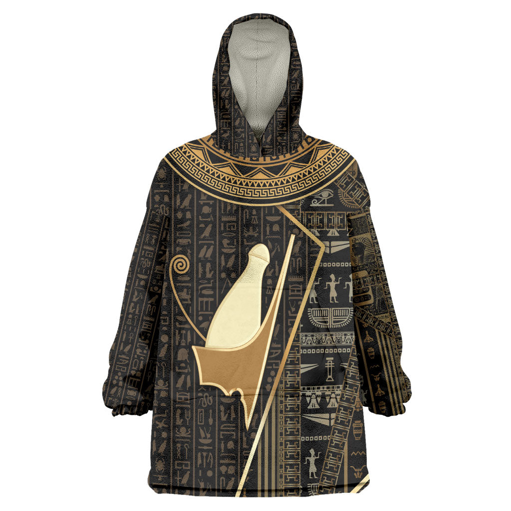Egypt Pschent Crown Wearable Blanket Hoodie Ancient Mythology Unified Pharaoh
