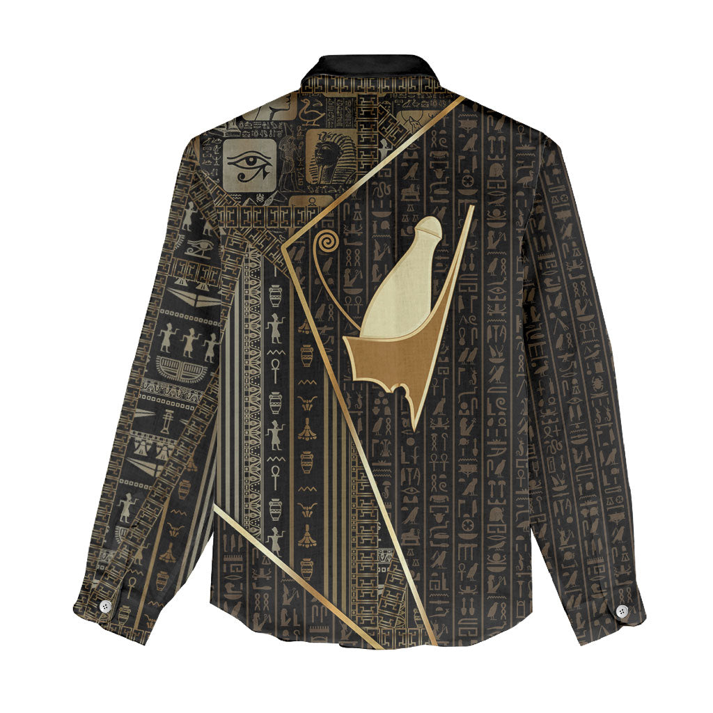 Egypt Pschent Crown Women Casual Shirt Ancient Mythology Unified Pharaoh