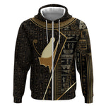 Egypt Pschent Crown Zip Hoodie Ancient Mythology Unified Pharaoh