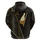 Egypt Pschent Crown Zip Hoodie Ancient Mythology Unified Pharaoh