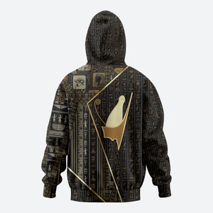 Egypt Pschent Crown Zip Hoodie Ancient Mythology Unified Pharaoh