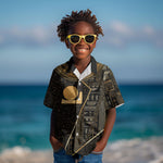 Egypt Akhet Kid Hawaiian Shirt Ancient Mythology Horizon Sun Disk