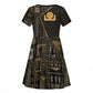 Egypt Akhet Kid Short Sleeve Dress Ancient Mythology Horizon Sun Disk