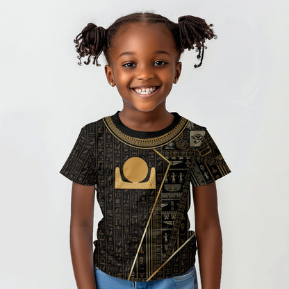 Egypt Akhet Kid T shirt Ancient Mythology Horizon Sun Disk