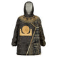 Egypt Akhet Kid Wearable Blanket Hoodie Ancient Mythology Horizon Sun Disk