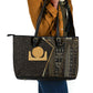 Egypt Akhet Leather Tote Bag Ancient Mythology Horizon Sun Disk