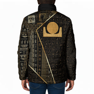 Egypt Akhet Padded Jacket Ancient Mythology Horizon Sun Disk