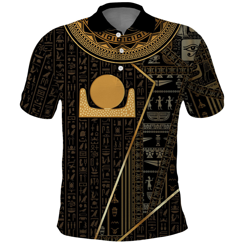 Egypt Akhet Polo Shirt Ancient Mythology Horizon Sun Disk