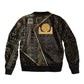 Egypt Akhet Sleeve Zip Bomber Jacket Ancient Mythology Horizon Sun Disk