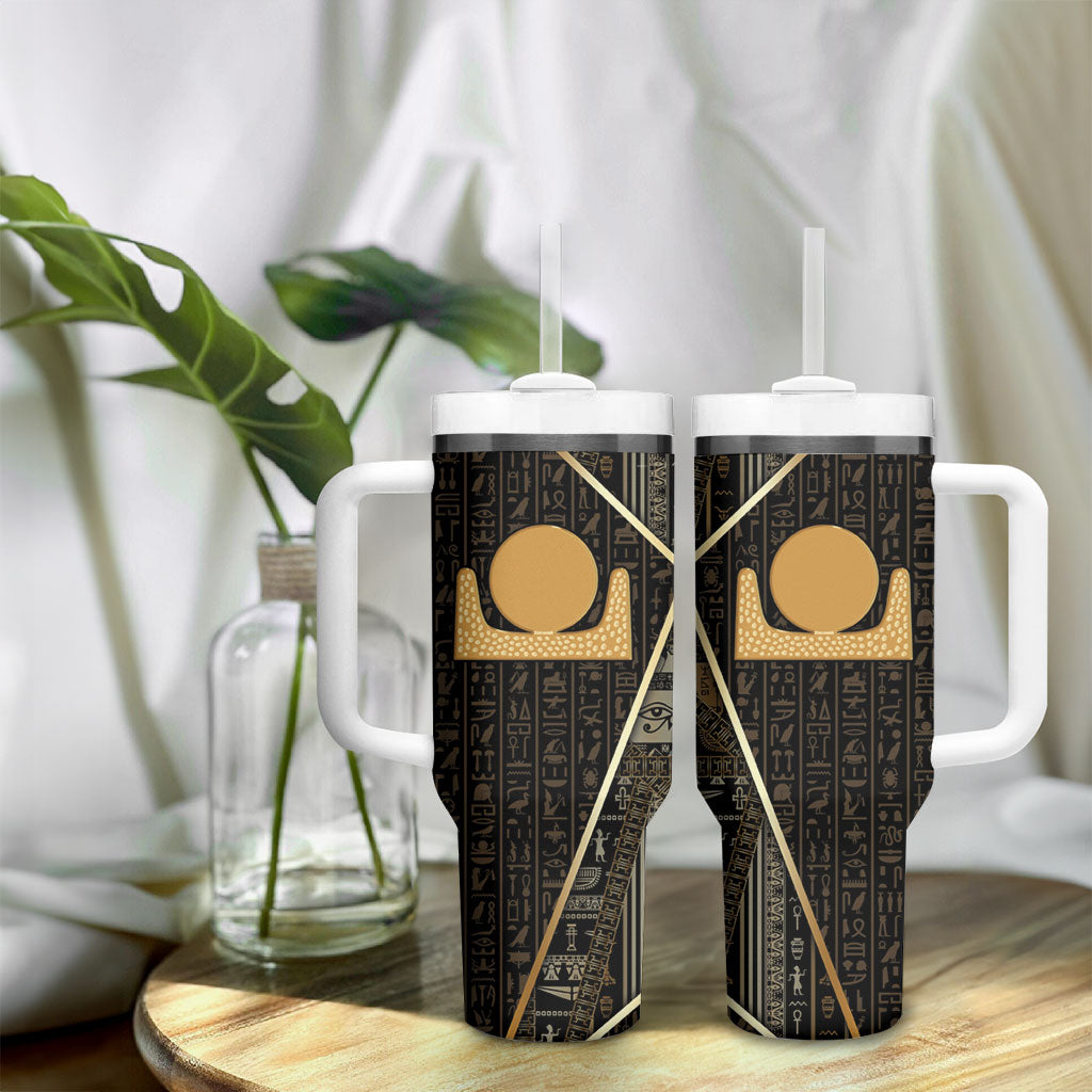 Egypt Akhet Tumbler With Handle Ancient Mythology Horizon Sun Disk