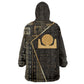 Egypt Akhet Wearable Blanket Hoodie Ancient Mythology Horizon Sun Disk