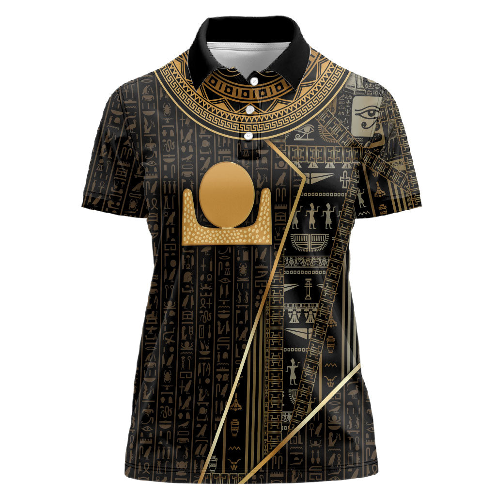 Egypt Akhet Women Polo Shirt Ancient Mythology Horizon Sun Disk