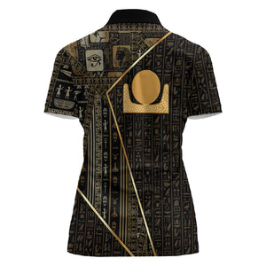 Egypt Akhet Women Polo Shirt Ancient Mythology Horizon Sun Disk