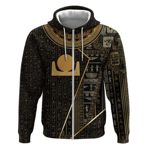 Egypt Akhet Zip Hoodie Ancient Mythology Horizon Sun Disk