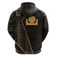 Egypt Akhet Zip Hoodie Ancient Mythology Horizon Sun Disk