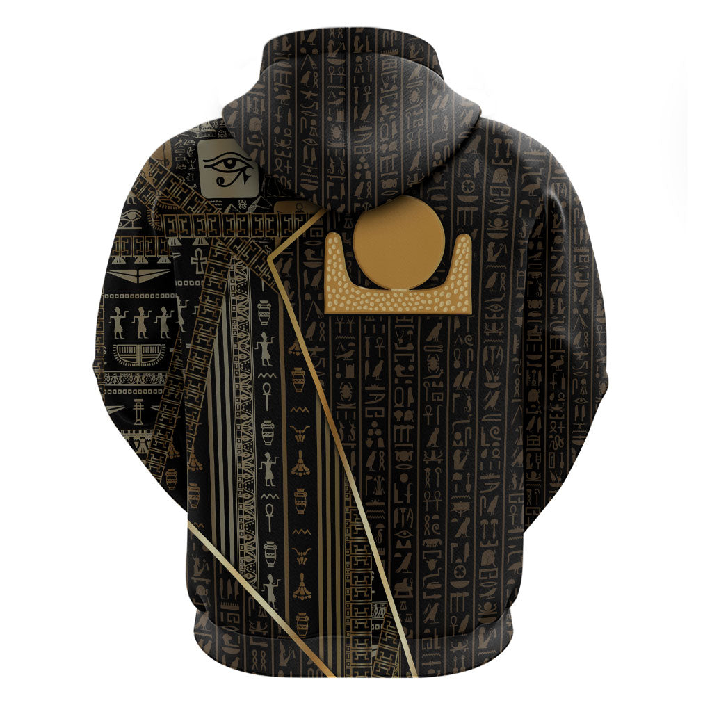 Egypt Akhet Zip Hoodie Ancient Mythology Horizon Sun Disk