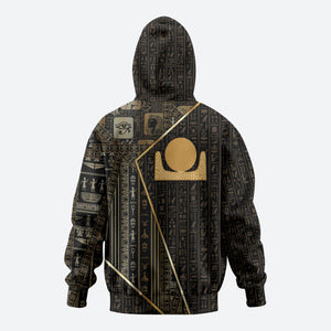 Egypt Akhet Zip Hoodie Ancient Mythology Horizon Sun Disk