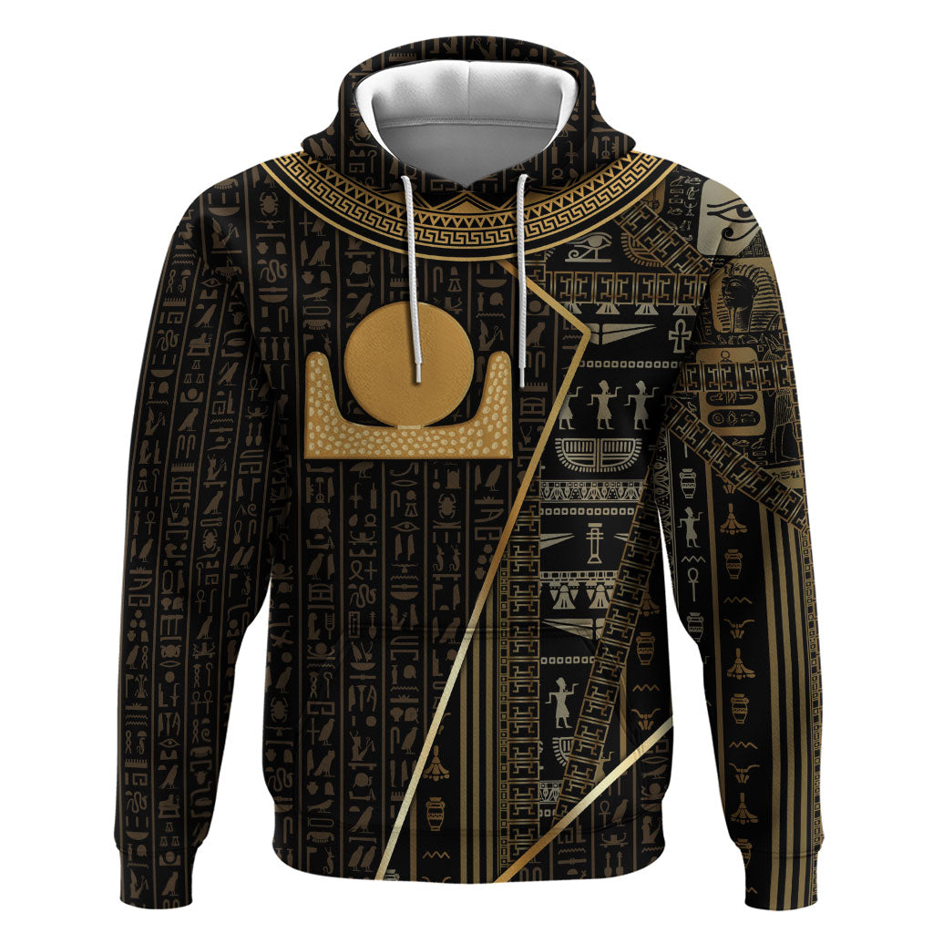 Egypt Akhet Zip Hoodie Ancient Mythology Horizon Sun Disk