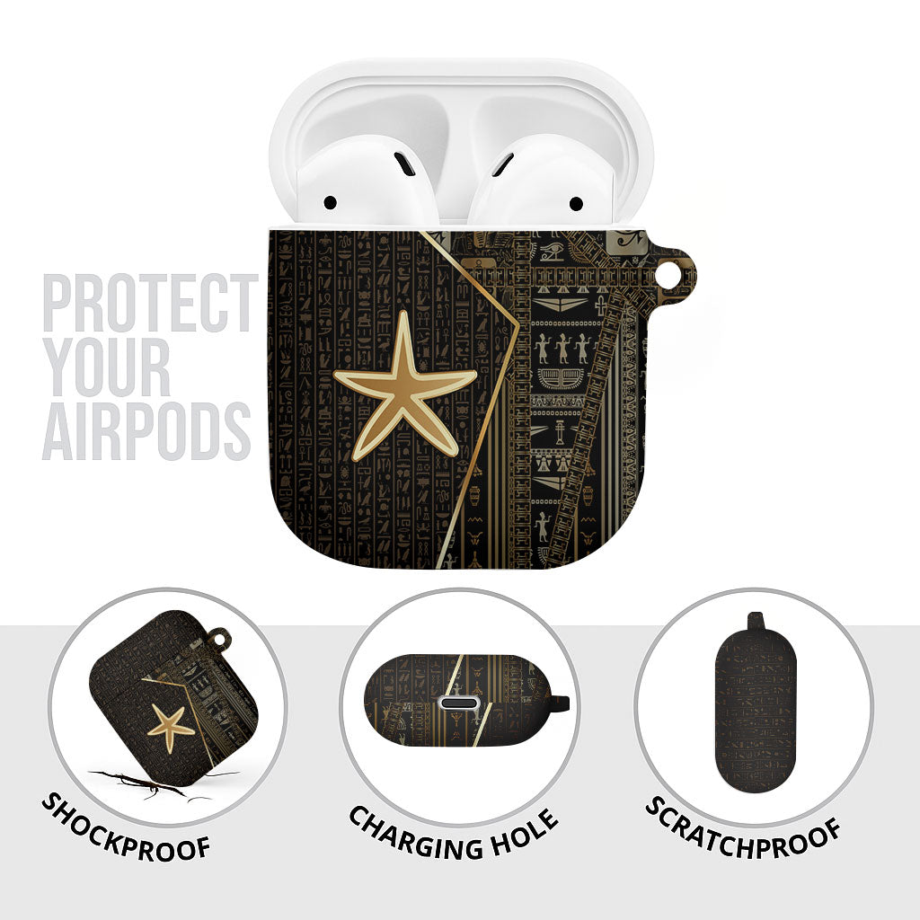 Egypt Seba AirPods Case Ancient Mythology Golden Star Royal