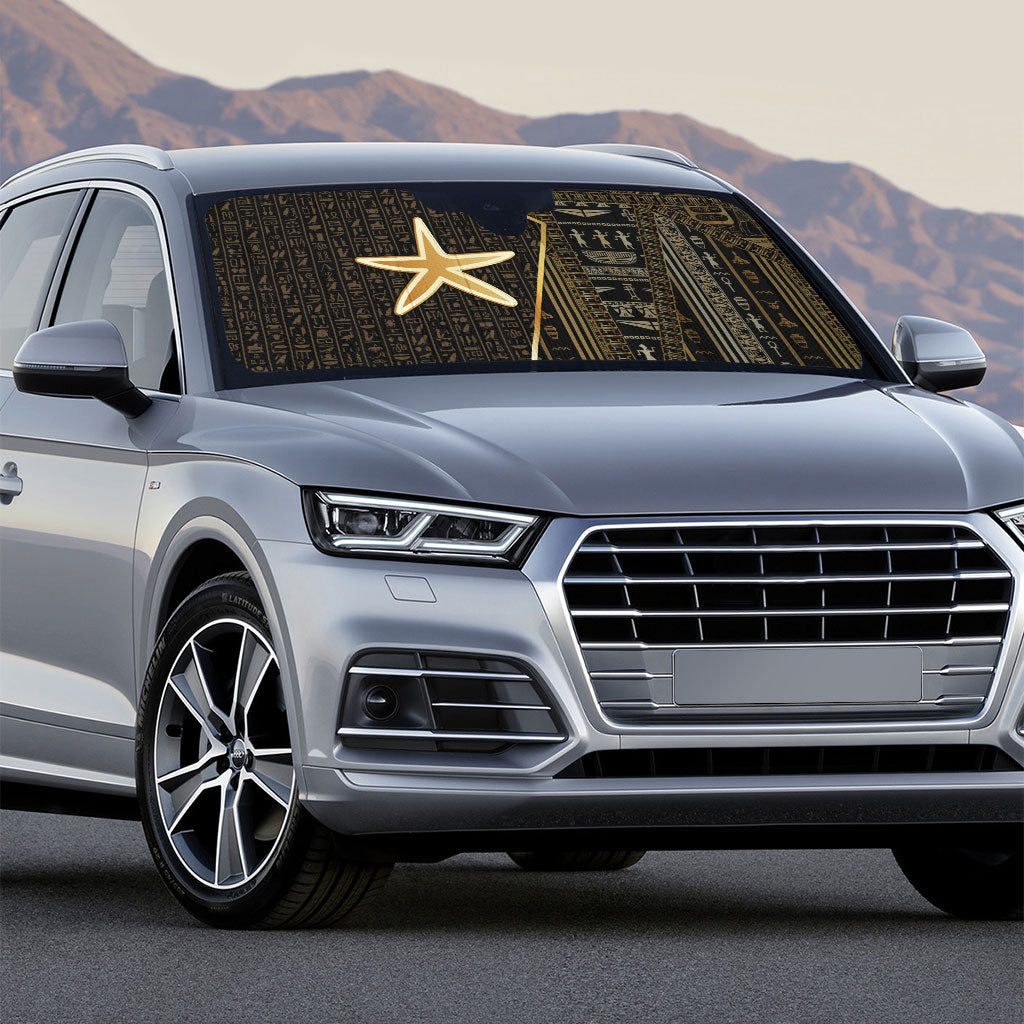 Egypt Seba Auto Sun Shade Ancient Mythology Golden Star Royal