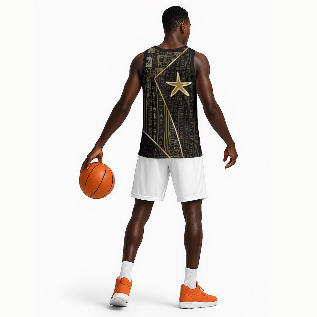 Egypt Seba Basketball Jersey Ancient Mythology Golden Star Royal