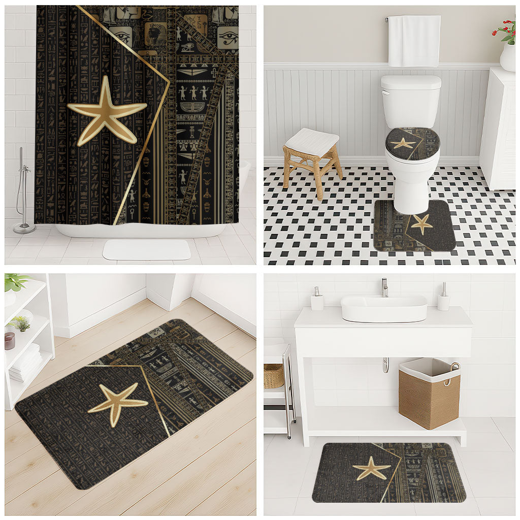 Egypt Seba Bathroom Set Ancient Mythology Golden Star Royal