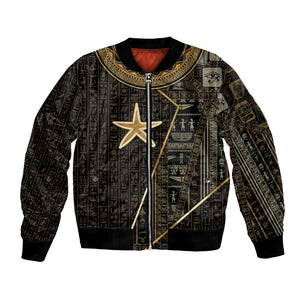 Egypt Seba Bomber Jacket Ancient Mythology Golden Star Royal
