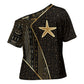 Egypt Seba Cross Shoulder Shirt Ancient Mythology Golden Star Royal