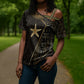 Egypt Seba Cross Shoulder Shirt Ancient Mythology Golden Star Royal
