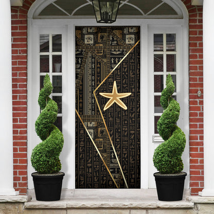 Egypt Seba Door Cover Ancient Mythology Golden Star Royal