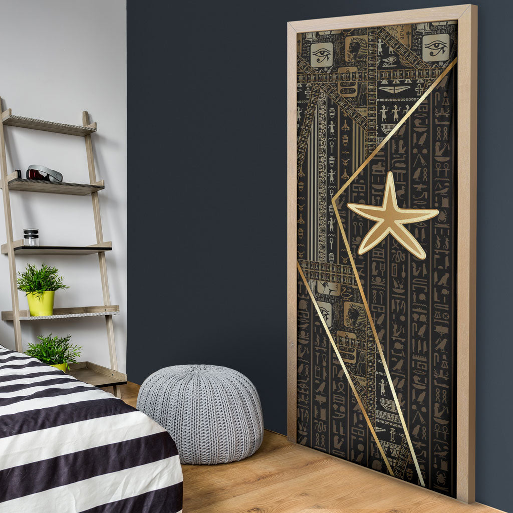 Egypt Seba Door Cover Ancient Mythology Golden Star Royal