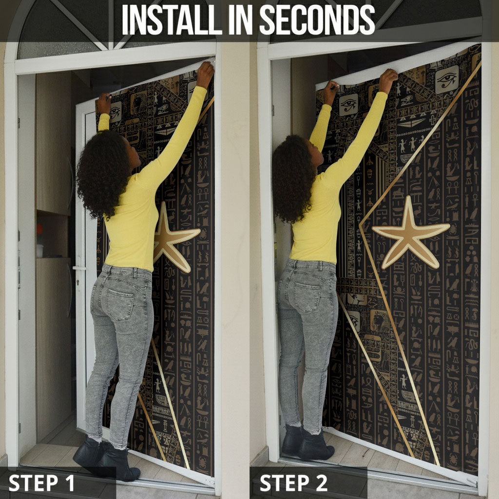 Egypt Seba Door Cover Ancient Mythology Golden Star Royal