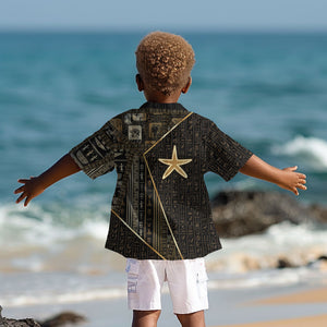 Egypt Seba Kid Hawaiian Shirt Ancient Mythology Golden Star Royal