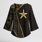 Egypt Seba Kimono Sleeve Blouse Ancient Mythology Golden Star Royal