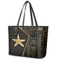 Egypt Seba Leather Tote Bag Ancient Mythology Golden Star Royal