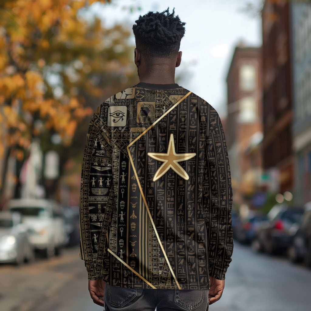 Egypt Seba Long Sleeve Shirt Ancient Mythology Golden Star Royal
