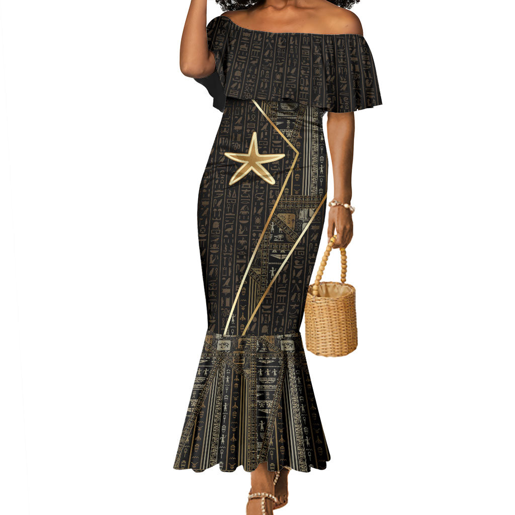 Egypt Seba Mermaid Dress Ancient Mythology Golden Star Royal