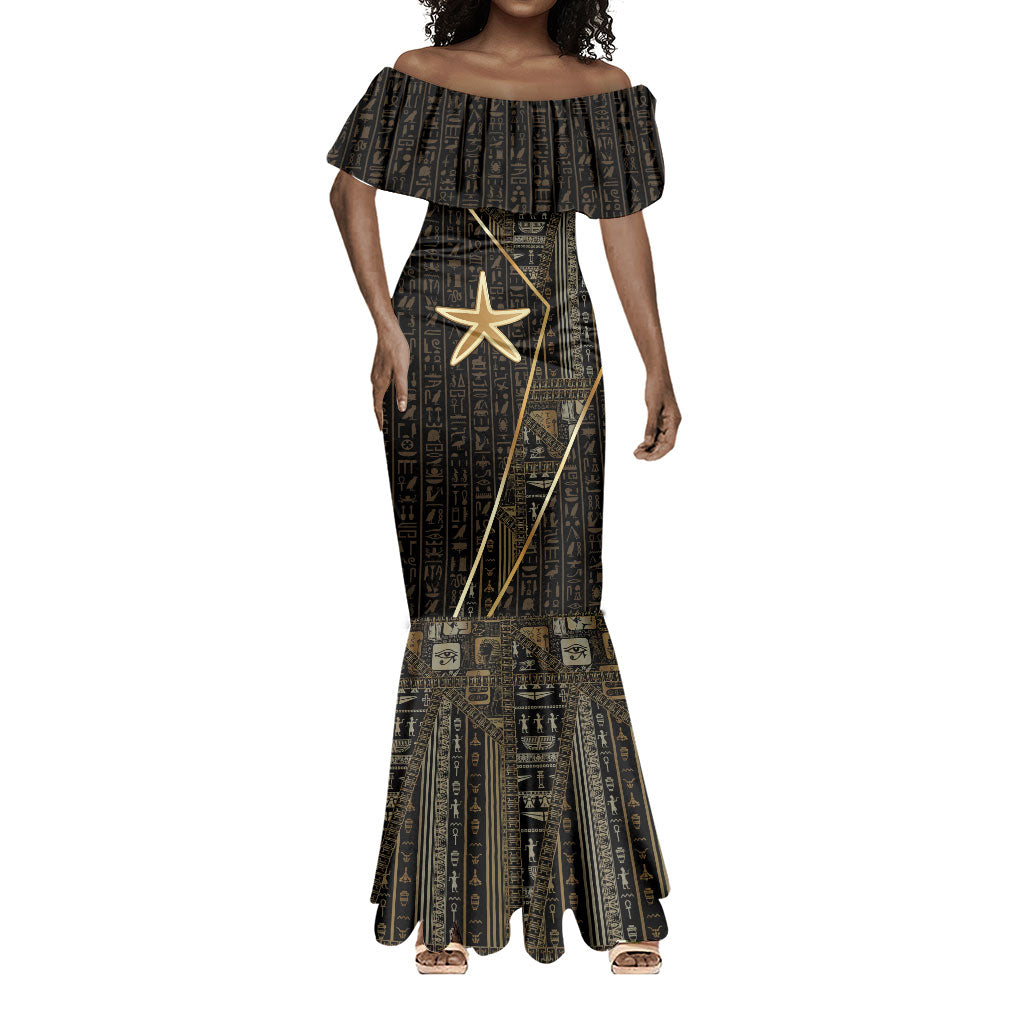 Egypt Seba Mermaid Dress Ancient Mythology Golden Star Royal