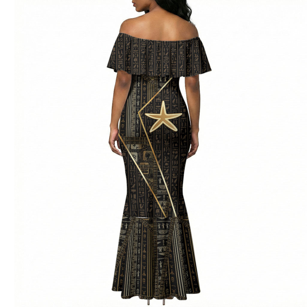 Egypt Seba Mermaid Dress Ancient Mythology Golden Star Royal