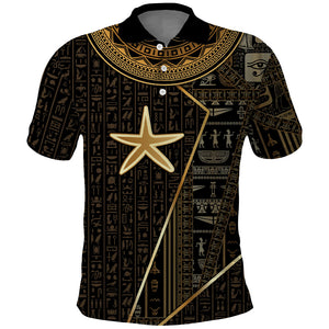 Egypt Seba Polo Shirt Ancient Mythology Golden Star Royal