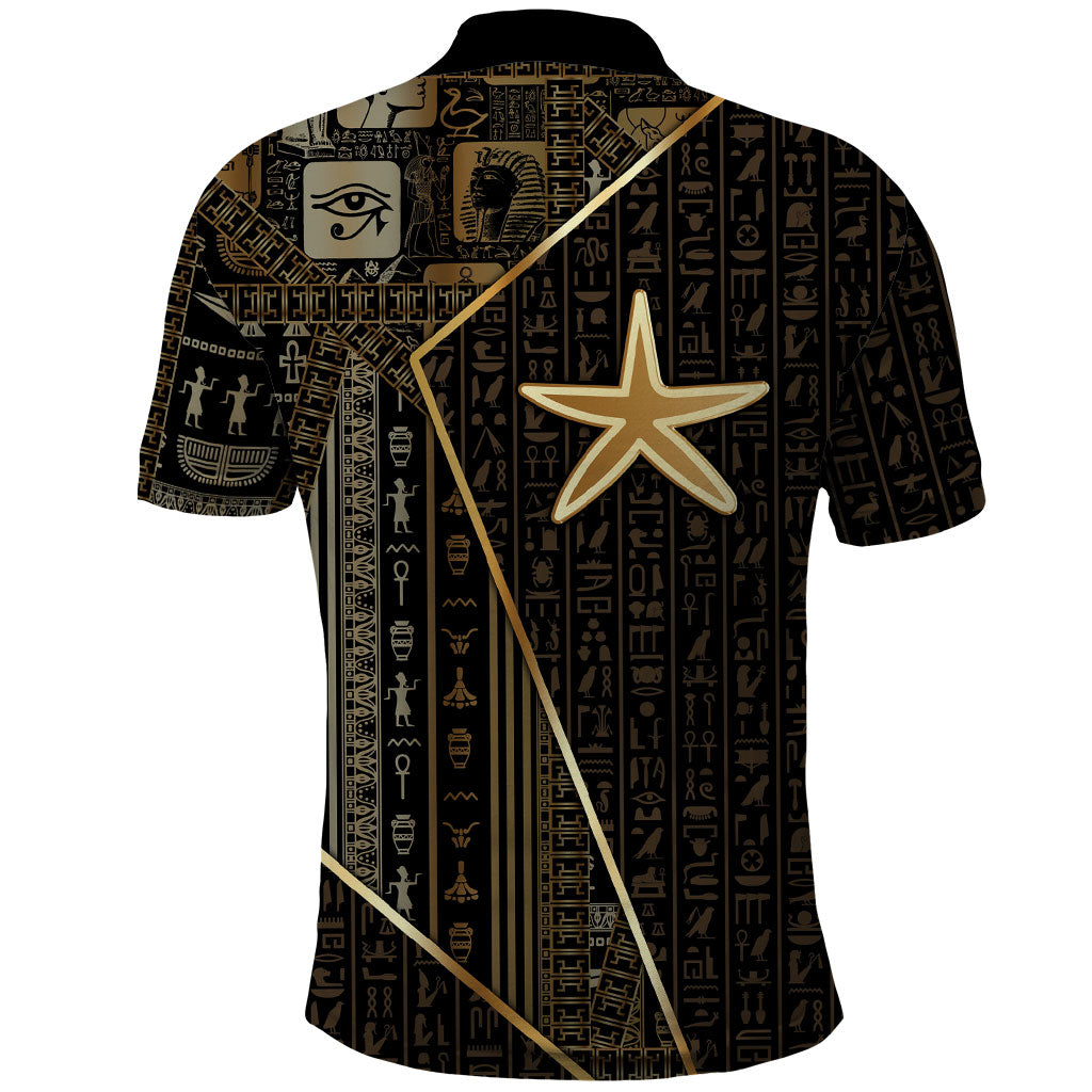 Egypt Seba Polo Shirt Ancient Mythology Golden Star Royal