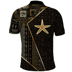 Egypt Seba Polo Shirt Ancient Mythology Golden Star Royal