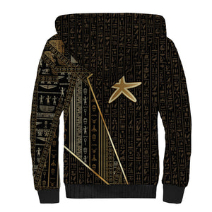 Egypt Seba Sherpa Hoodie Ancient Mythology Golden Star Royal