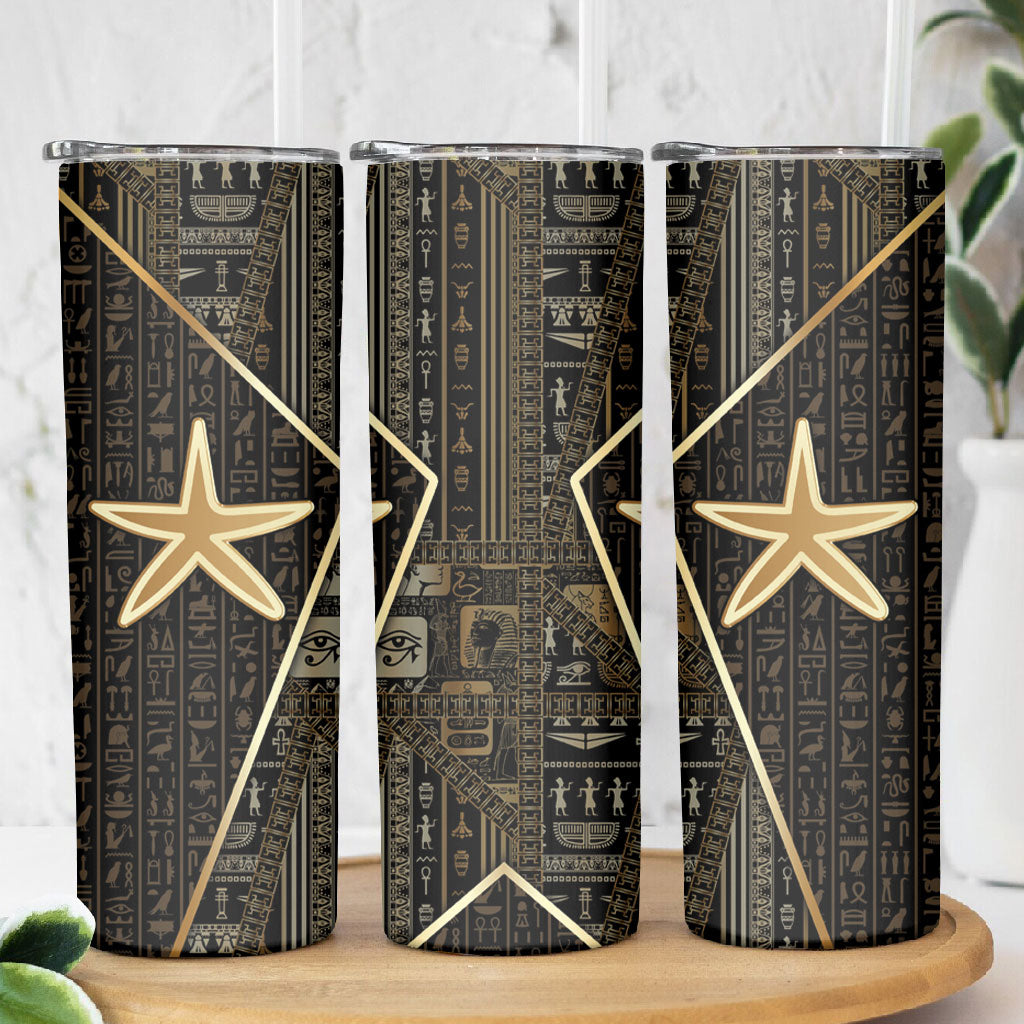 Egypt Seba Skinny Tumbler Ancient Mythology Golden Star Royal