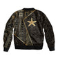Egypt Seba Sleeve Zip Bomber Jacket Ancient Mythology Golden Star Royal
