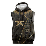 Egypt Seba Sleeveless Hoodie Ancient Mythology Golden Star Royal