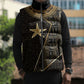 Egypt Seba Sleeveless Puffer Jacket Ancient Mythology Golden Star Royal
