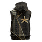 Egypt Seba Sleeveless Zip Hoodie Ancient Mythology Golden Star Royal